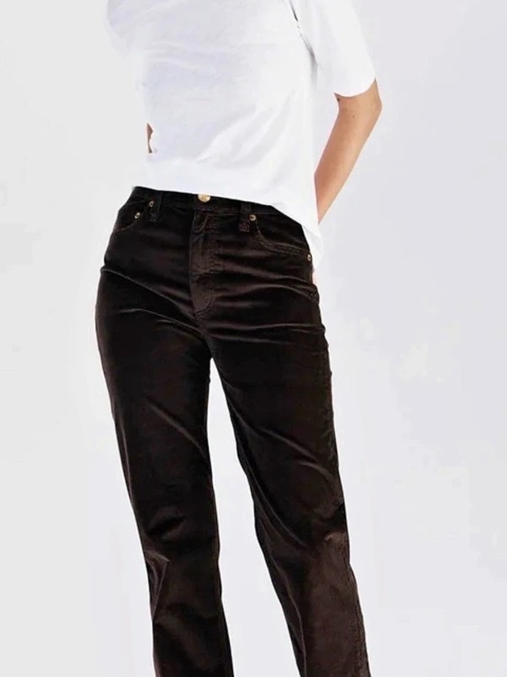 rag & bone Black Corduroy Straight Leg Pants Waist 30 (B8)